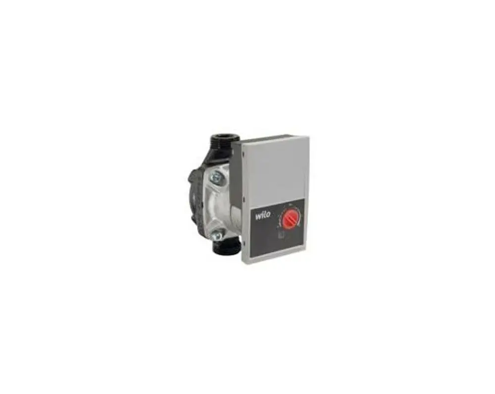 Hocheffizienzpumpe mit Steuerungseinheit, abgebildet von Wilo, zur Zirkulation, möglicherweise verwendet mit Danfoss Heizsystemen.